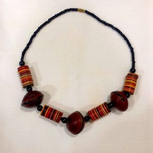 West African cola nut necklace, 19”